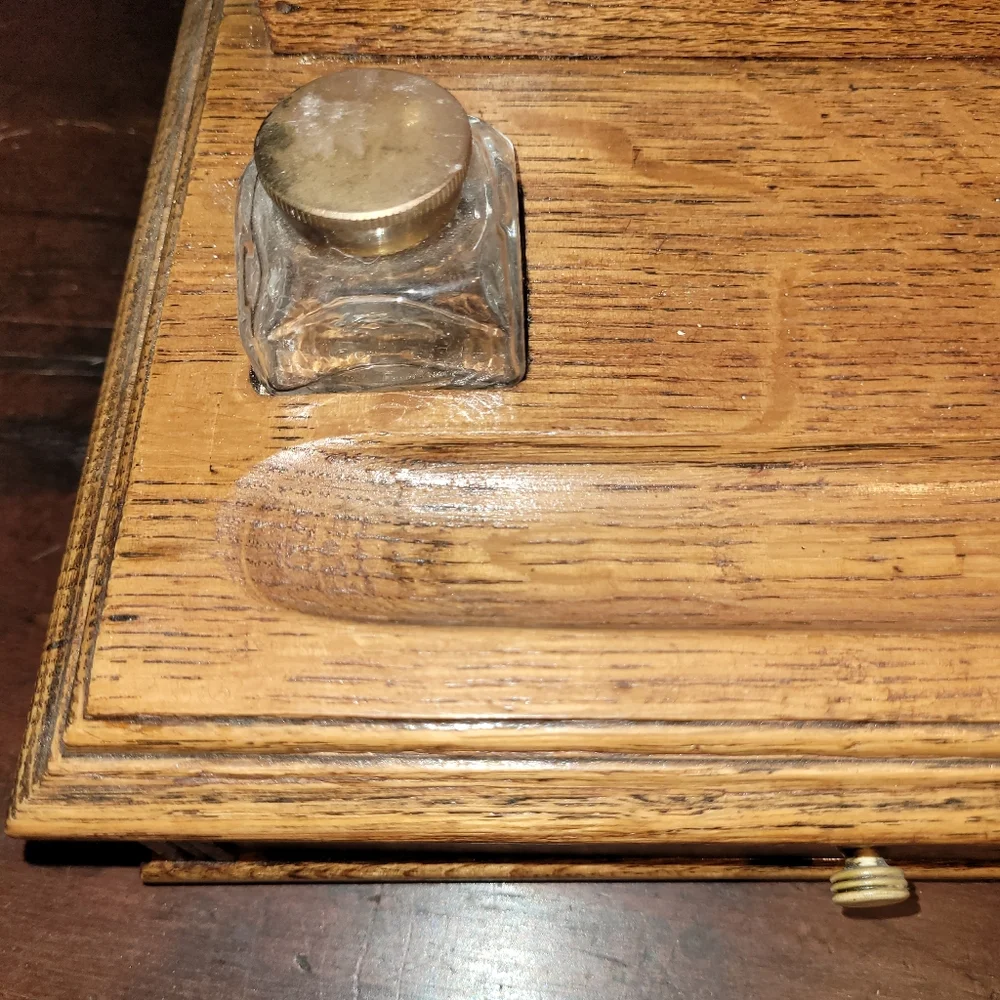 Antique Wooden Desk Set - Picture 11 of 14